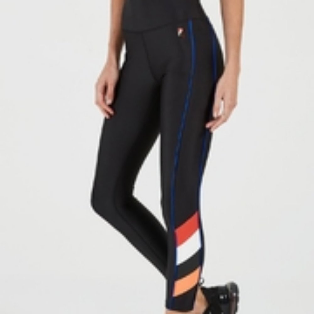 NWT PE Nation Blue/Blk Red White Orange 7/8 Leggings Sz XS #282